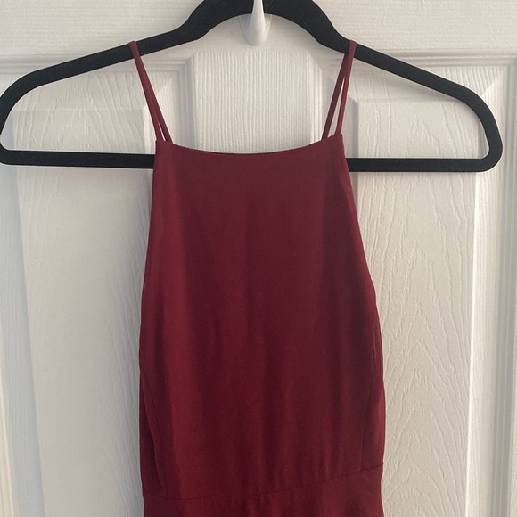 Lulu’s • Mythical Kind of Love Wine Red Maxi Dress perfect fall wedding attire - Picture 3 of 15